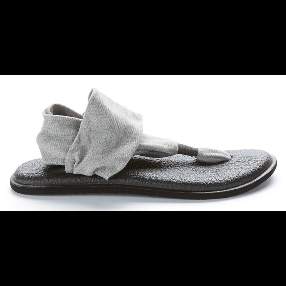 Gray sanuk yoga mat sandals